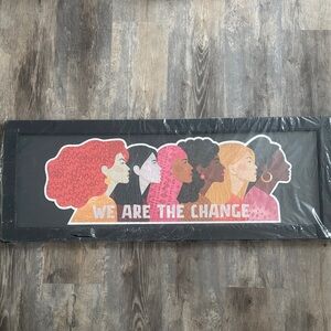 Handmade We Are The Change Puzzle Framed Wall Art - Multicolor